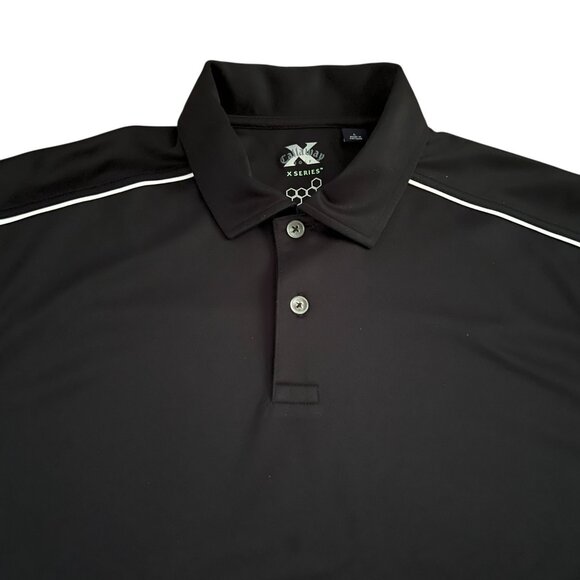 Callaway X Series Golf Polo Shirt Mens L Black Stretch Athletic Fit Performance - Picture 2 of 11